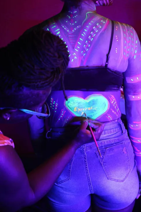 UV blacklight back piece by Eyerratic