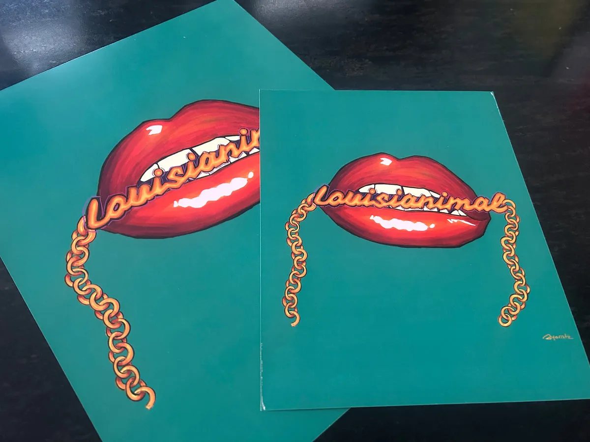 Louisianimal prints in two sizes